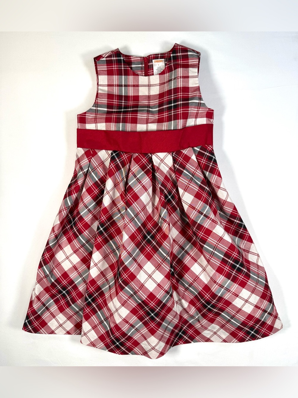GYMBOREE Girls Holiday Cheer Plaid Tartan Party‎ Dress 5 Christmas Tulle Red Bow